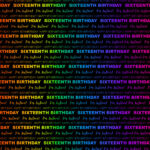 NEON 16th BIRTHDAY DS 12"X12" Scrapbook Paper - Image 3