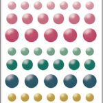 Ruby Rock-It BOLT Droplets Self Adhesive 61 pieces