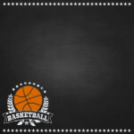 Scrapbook Customs BASKETBALL CHALKBOARD SPORTS 12X12 Double Sided Paper - Image 2