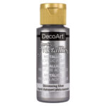 DecoArt Dazzling Metallics SHIMMERING SILVER Metallic Acrylic Paint 2oz