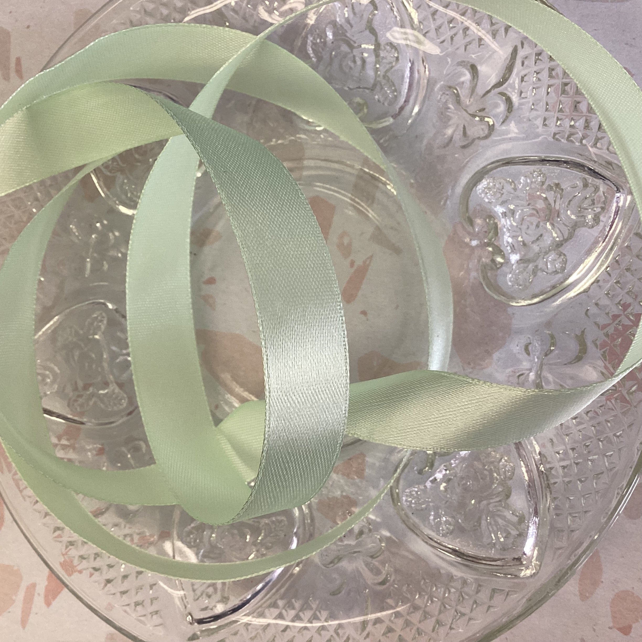 D6A0B5DD-2BAD-464A-8DF1-3EB547020600.jpg Scrapbooksrus 1/2” SATIN MINT Ribbon 1 yard yd - Image 1