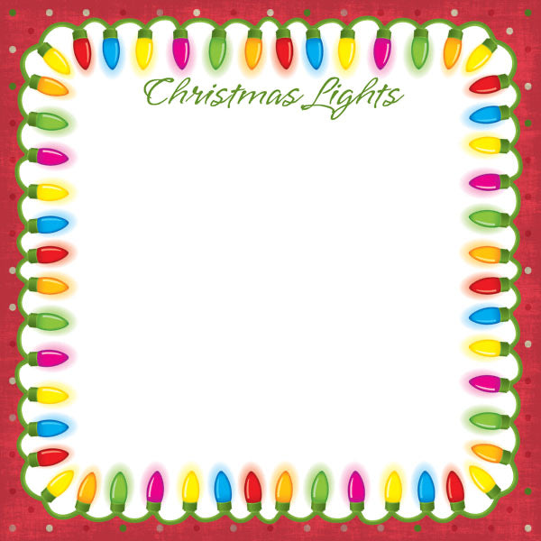 D6D678EA-9B00-478F-B308-40673613CC54.jpg CHRISTMAS LIGHTS 12"X12" Holiday Scrapbook Paper - Image 1