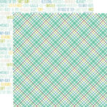 Echo Park Sweet Baby Boy SWEET BOY PLAID 12"x12" Scrapbook Paper