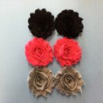 Large Ribbon Fabric Flowers 6pc - Image 4