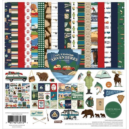 D7D1D09E-C74F-470E-B4DC-7933F6B2EA67.jpg Carta Bella 12"x12" OUTDOOR ADVENTURES 13pc COLLECTION KIT - Image 1