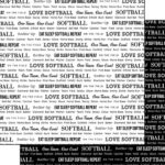 SOFTBALL Heart Pride Love Scrapbook Kit 7pc - Image 4