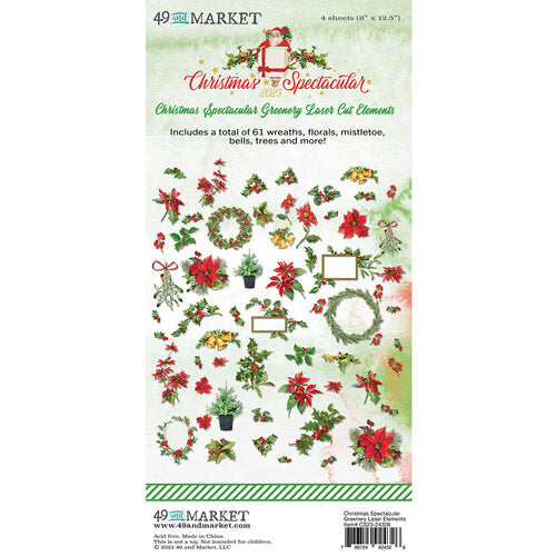 D8A23F9D-3C9B-4DBE-BB9C-375444920121.jpg 49 and Market CHRISTMAS SPECTACULAR 2023 Greenery Laser Cut Elements 61pc - Image 1