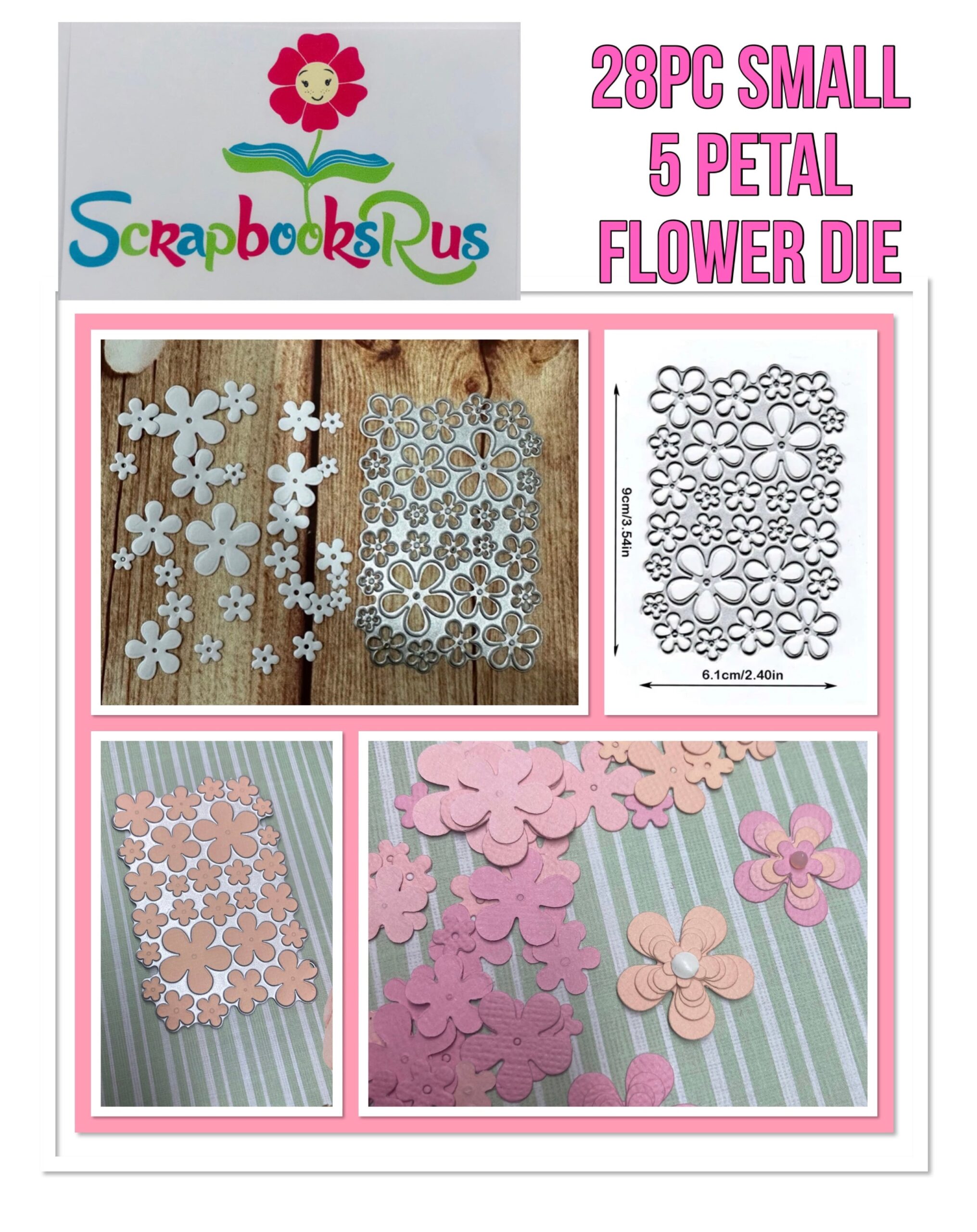 D8D55C08-6EC2-4D93-B4D9-DEECF0541EFC.jpg Scrapbooksrus Metal Craft Dies SMALL 5 PETAL FLOWER 28pc - Image 1