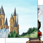 CASTLE RIGHT / TRAIN DS 12X12 Scrapbook Customs Sheet
