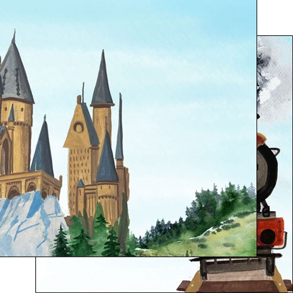 D8D90768-C9A0-40C7-AC1A-F0693634608D.jpg CASTLE RIGHT / TRAIN DS 12X12 Scrapbook Customs Sheet - Image 1