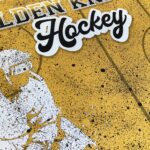 Hockey Paint Splatter GOLDEN KNIGHTS 12”X12” Scrapbook Paper - Image 2