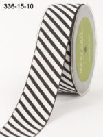 May Arts 1.5” Grosgrain Diagonal STRIPED RIBBON 1 yard - Image 3