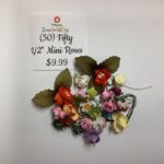 Scrapbooksrus 1/2” MINI ROSES 50pc Flowers - Image 4