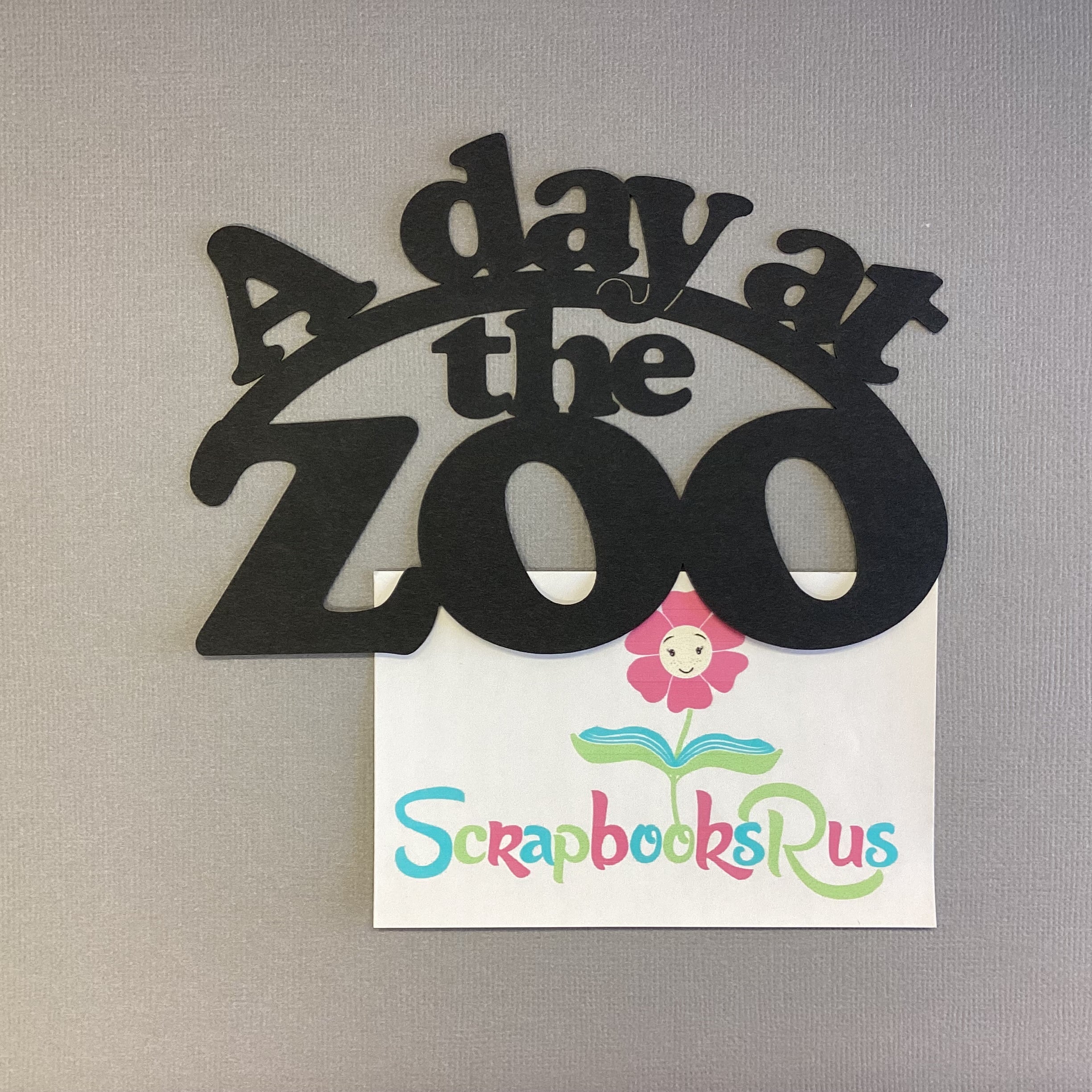 DB89B10F-D245-4984-B356-1E481DEB0C4D.jpg Laser Cut A DAY AT THE ZOO Diecut Scrapbook Title - Image 1