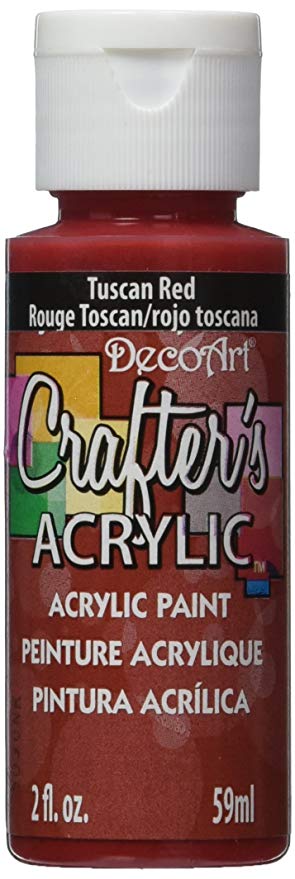 DB9D6C58-64CF-43E2-A277-64273389DBA7.jpg DecoArt Crafter's Acrylic TUSCAN RED Acrylic Paint 2oz - Image 1