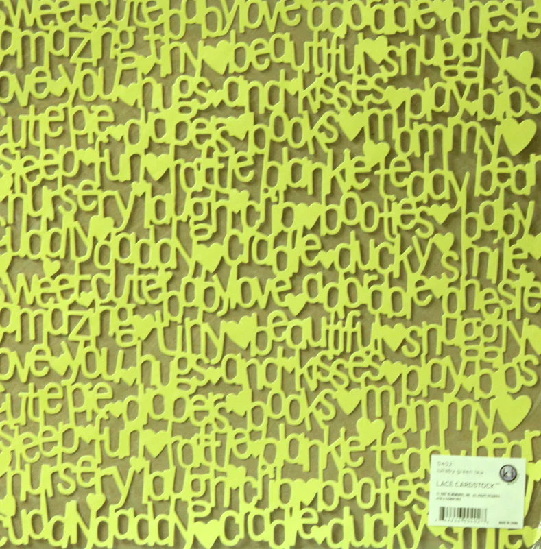 DC241D55-2C00-4945-AD17-AED8B40AF080.jpg KI Memories LULLABY GREEN TEA 12"X 12" Lace Cardstock - Image 1