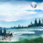 Scrapbook Customs WOLF DS Watercolor 12"X12" Paper - Image 3