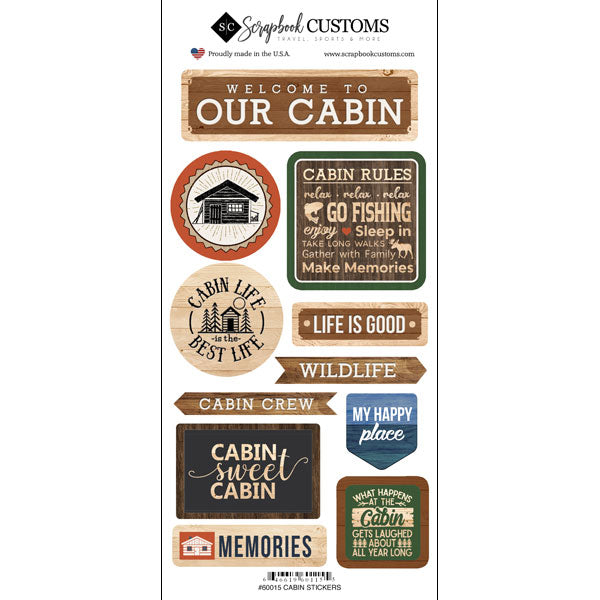 DD6F3562-9743-46C5-8B64-63040D9781E4.jpg CABIN, LIFE IS BETTER Outdoor Fun Stickers 11pc - Image 1
