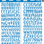 Doodlebug Abigail BLUE JEAN Alphabet Stickers
