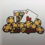 LAS VEGAS CARDS CHIPS Poker LasVegas Laser Cut Diecut LV - Image 2