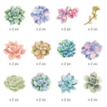 Paper House SUCCULENTS Diecut Stickers 24pc - Image 2