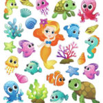 Sticker King MERMAID Glitter Stickers 26pc