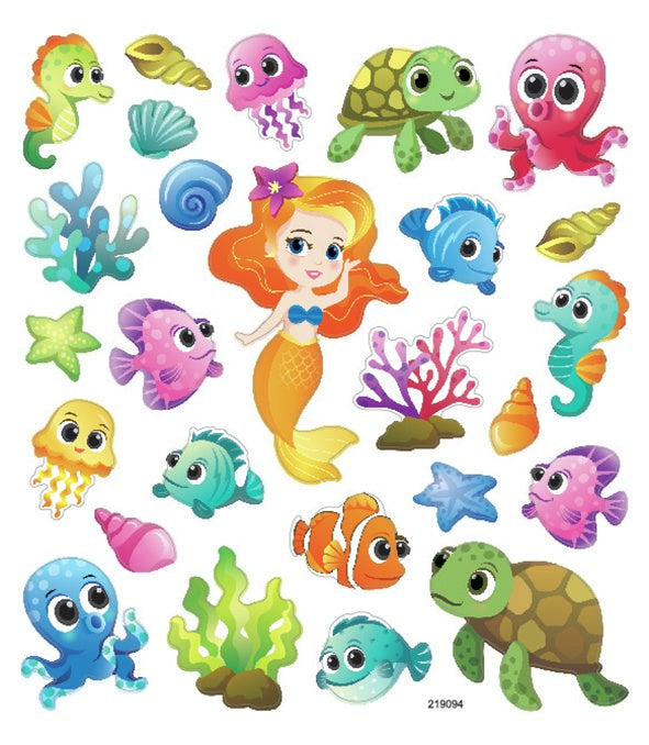 DDDE23EA-8AA6-4768-AAE3-11293B54F992.jpg Sticker King MERMAID Glitter Stickers 26pc - Image 1