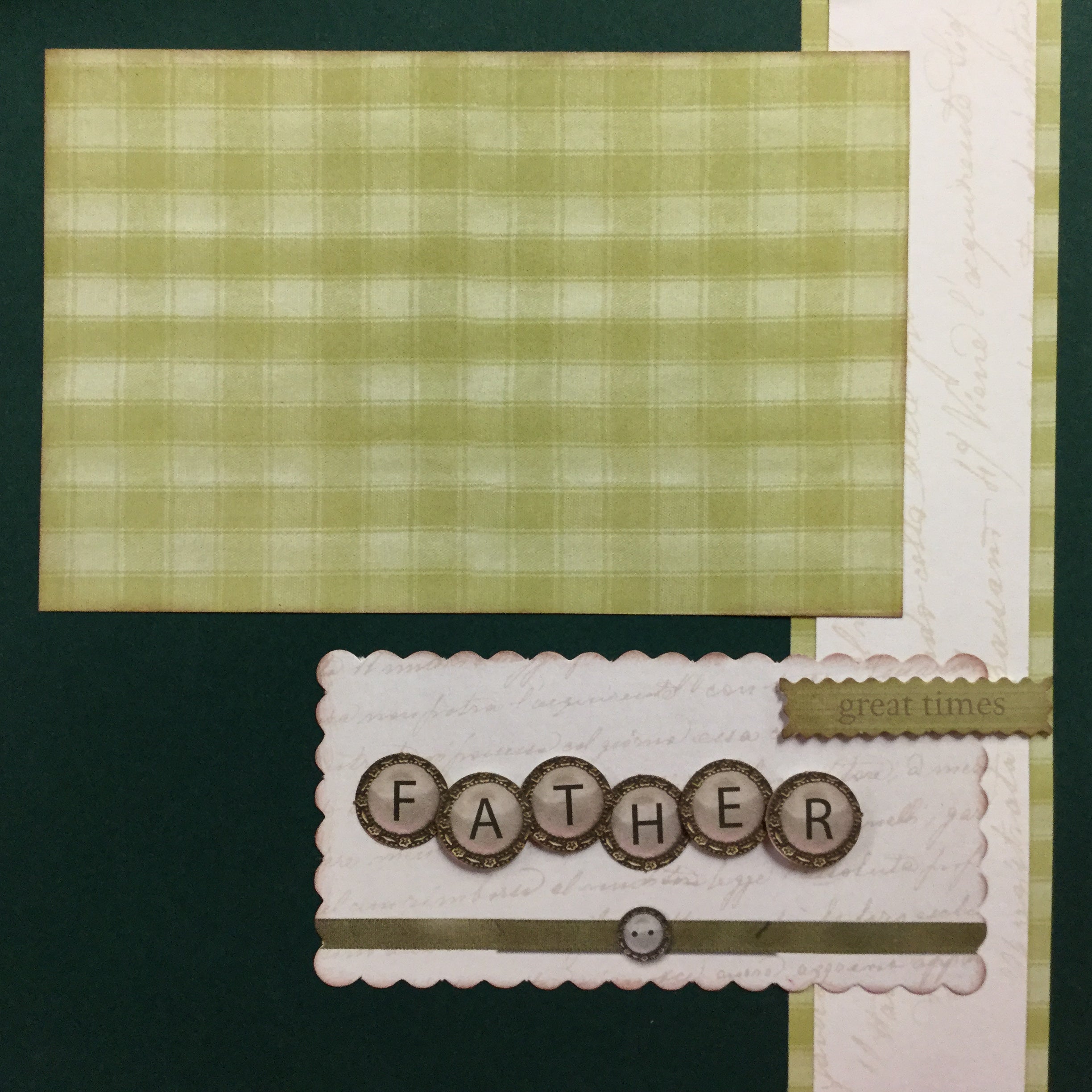 DE3FC2EE-DF73-4F82-8BD4-F818FDEFA458.jpg Premade Pages $2.00 FATHER 8” x 8" Scrapbook Pages - Image 1