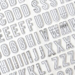 Vicki Boutin Mixed Media CHIPBOARD LETTER Stickers 142pc - Image 3