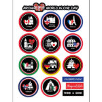 Scrapbook Customs MAGIC WORLD TRAVELER Stickers 19pc - Image 3