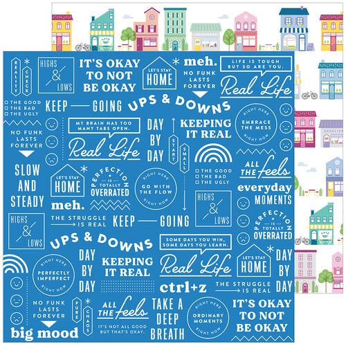 DF3F4901-F7D7-454A-8A5C-E69AA381F0F8.jpg Pinkfresh Studio Keeping It Real ADULTING 12x12 Scrapbook Paper - Image 1