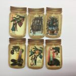Tags & Ephemera 6pc VINTAGE CHRISTMAS JARS SetA - Image 3