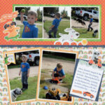 Pebbles Cool Boy JOURNALING 12"X12" Scrapbook Paper - Image 6