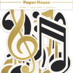 Paper House MUSIC NOTES STICKERS 24pc