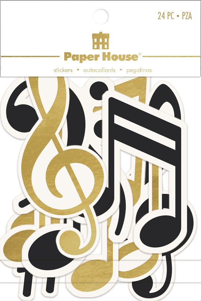 DFD52573-4D41-47E0-A9CC-BA224A61FF58.jpg Paper House MUSIC NOTES STICKERS 24pc - Image 1