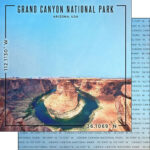 USA Arizona GRAND CANYON Coordinates DS 12x12” Paper