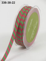 May Arts 1/4" DIAGONAL STRIPE Ribbon 1 yard yd - Image 5