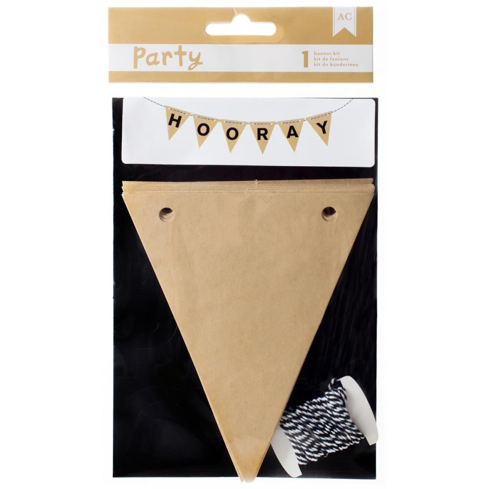 DIY_Party_Banner_Kit_black_kraft.jpg American Crafts DIY Party Banner Kit Kraft & Black - Image 1