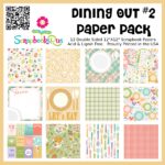 Scrapbooksrus DINING OUT #2 PACK 12pc 12"X12" Scrapbook Paper