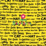 Dr. Seuss BOOK TITLES Black & White 12"x12" Scrapbook Paper - Image 2