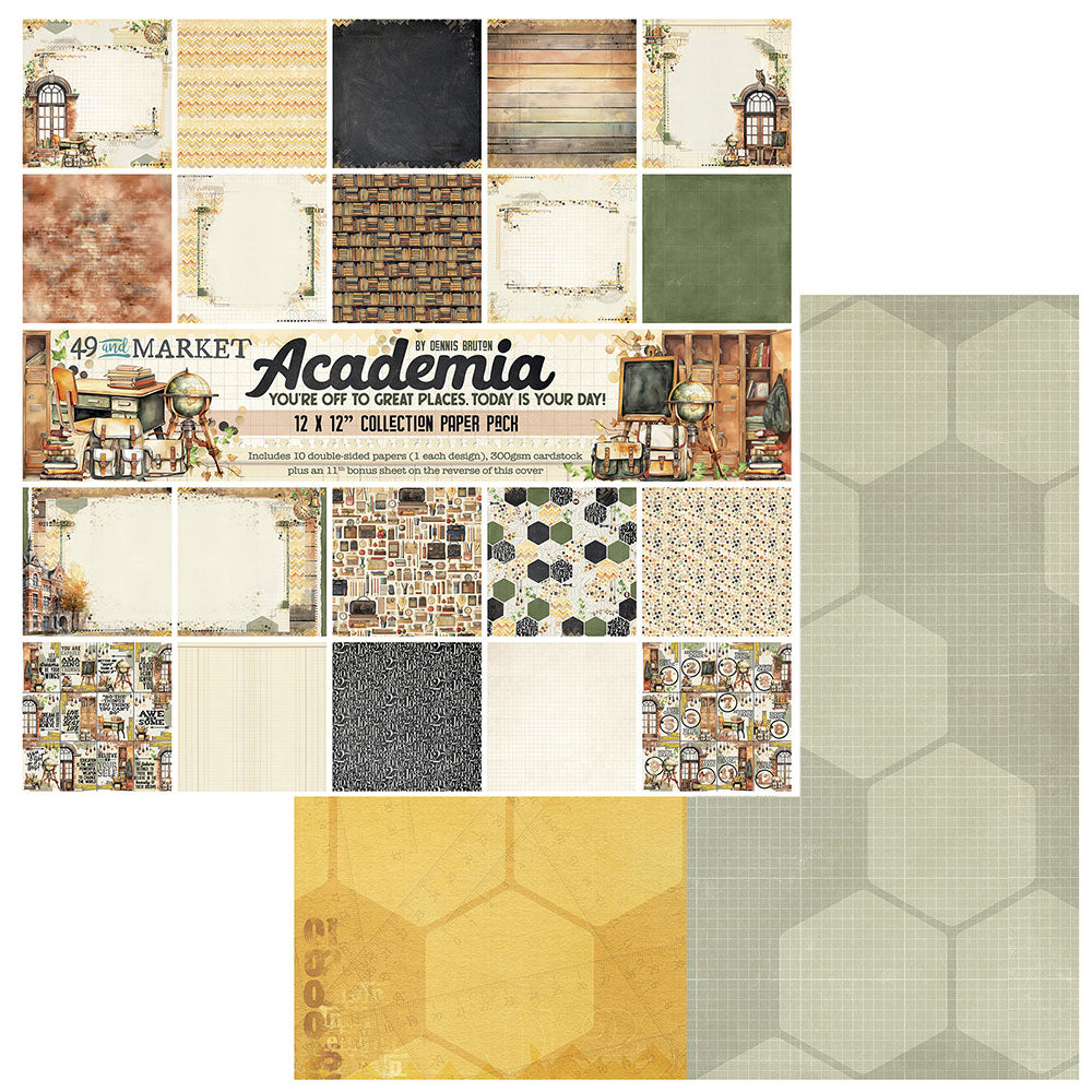 E008D262-C4AC-4CFE-81C0-F42613A93BFA.jpg 49 and Market ACADEMIA 12X12 Collection Paper Pack - Image 1