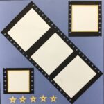 Premade Pages $5.00 FILM STRIPS (2) 12"X12" Scrapbook Pages