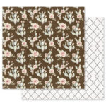 Prima Golden DESERT BLOOMING 12X12 Scrapbook Paper
