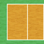 VOLLEYBALL COURT LEFT 12"X12" Scrapbook Customs Paper