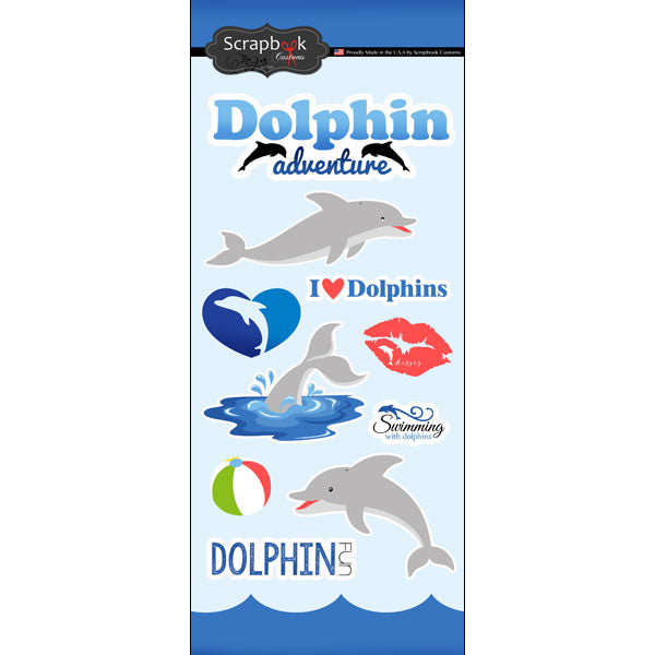 E34AD431-31BC-47C0-8526-46CB89C03913.jpg DOLPHIN ADVENTURE Stickers 6"X12" Scrapbook Customs - Image 1