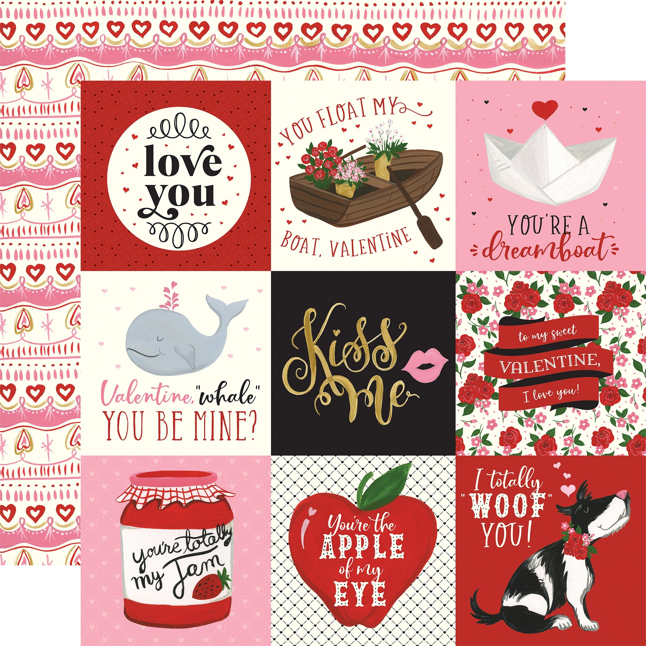 E3760F2D-EA42-4015-9209-8400B0A55A6D.jpg Echo Park Be My Valentine 4x4 JOURNALING CARDS 12"x12" Paper - Image 1