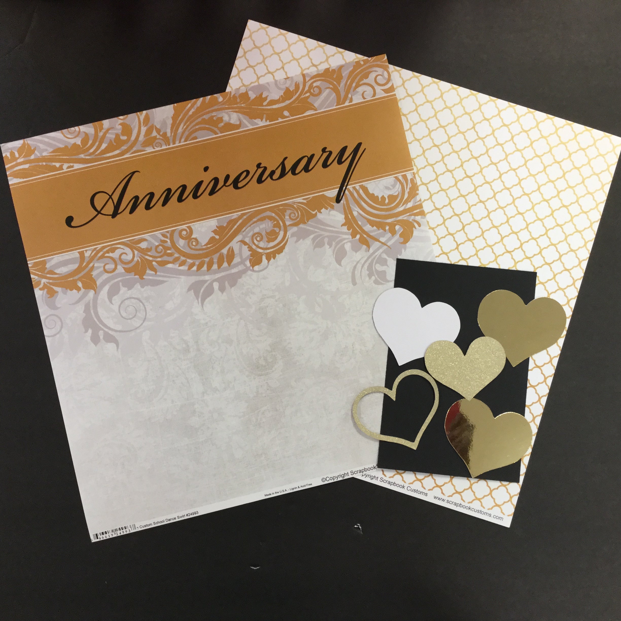 E3C9440E-6869-4FC3-B9FA-FA75DD11F9A1.jpg ANNIVERSARY Scrapbook Page Kit - Image 1