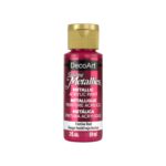 DecoArt Dazzling Metallics FESTIVE RED Metallic Acrylic Paint 2oz
