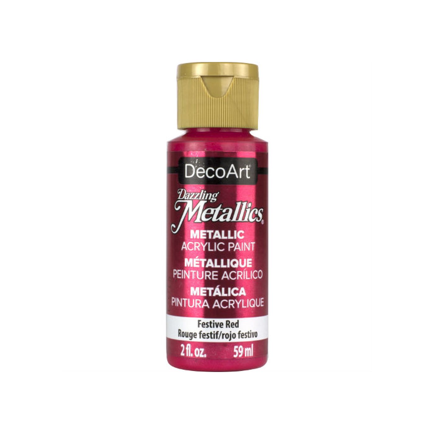 E49D4954-298E-430A-8061-2217DE116B6F.jpeg DecoArt Dazzling Metallics FESTIVE RED Metallic Acrylic Paint 2oz - Image 1