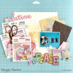 Simple Stories Crafty Things 2X2/4X4 ELEMENTS 12”X12” Scrapbook Paper - Image 5